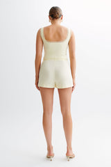 Massima Linen Shorts - Lemon Sherbet