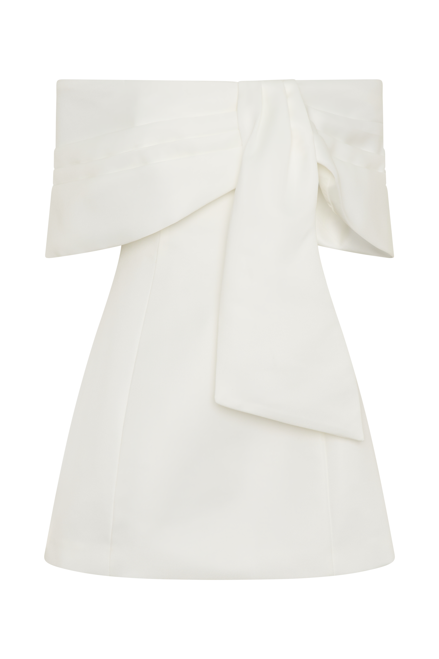 Gloria Mini Off Shoulder Drape Dress - White