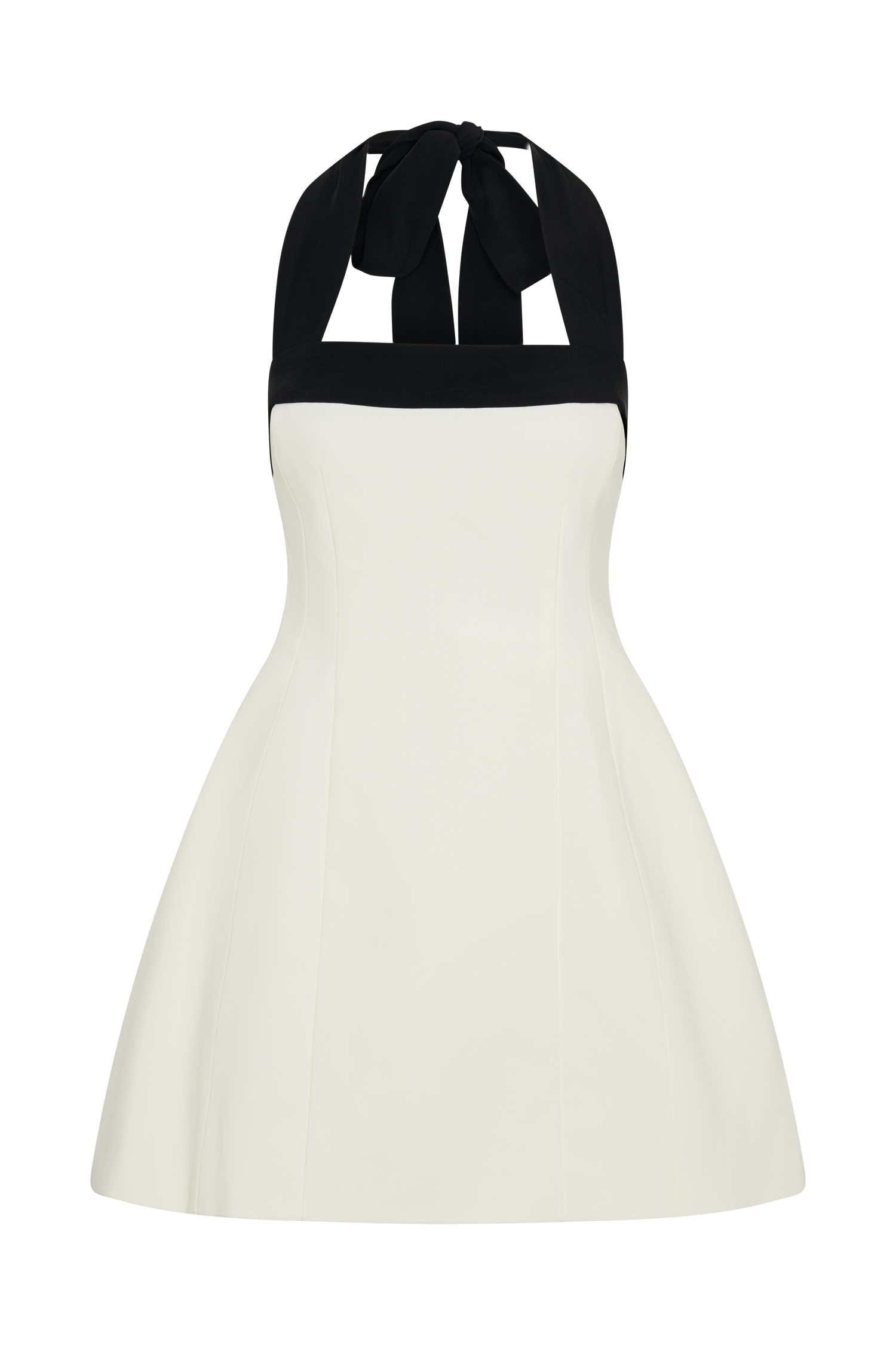 Cara Contrast Suiting Mini Dress - Black/White