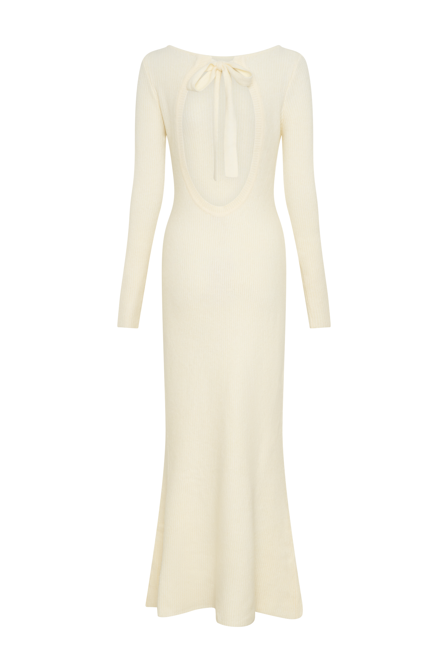 Emily Long Sleeve Knit Maxi Dress - Ivory Marle
