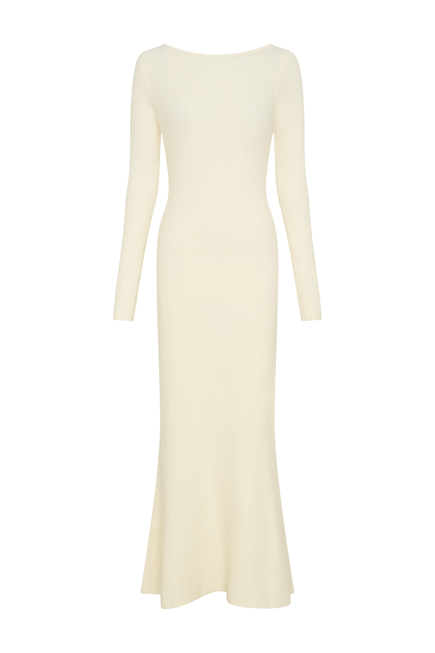 Emily Long Sleeve Knit Maxi Dress - Ivory Marle