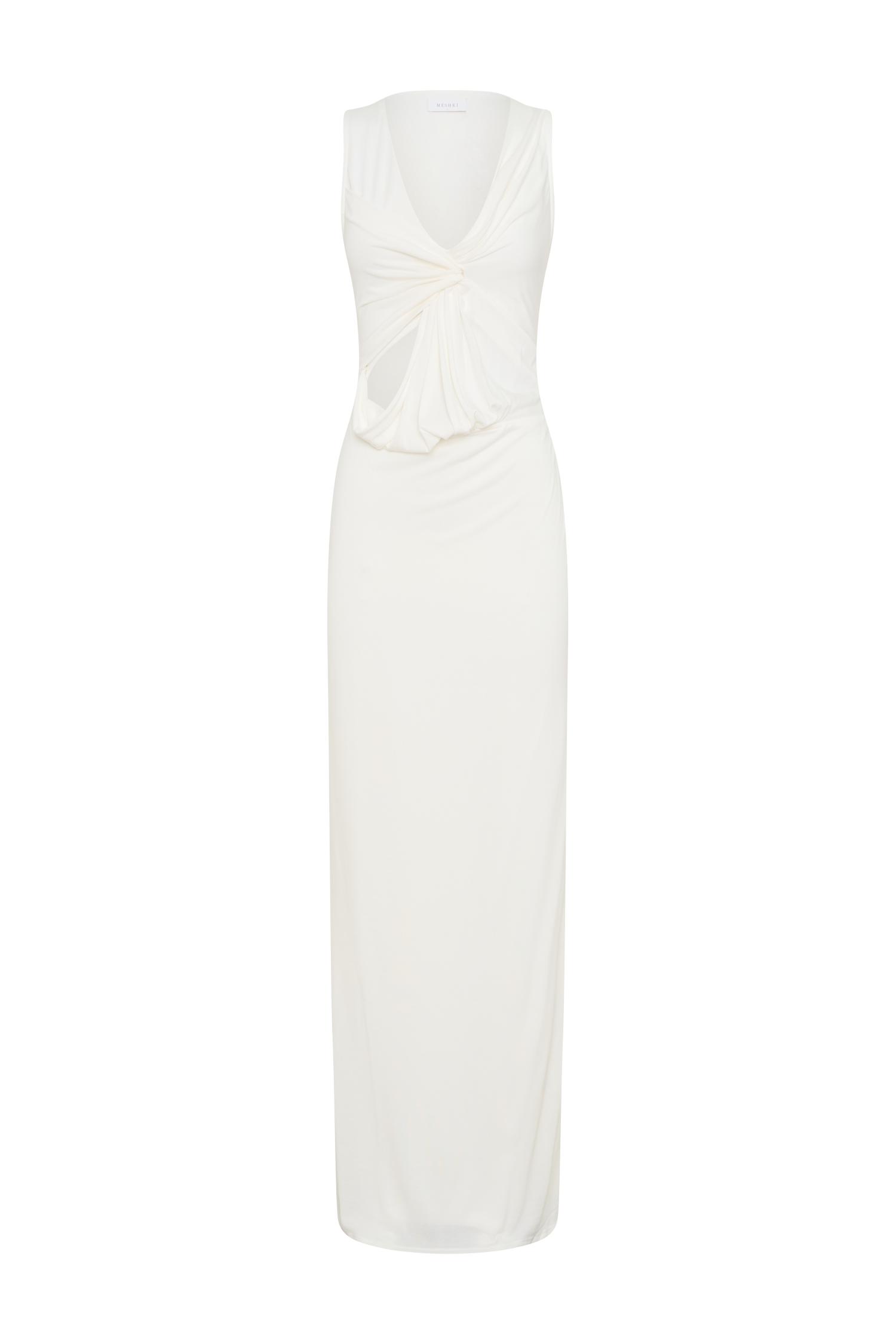 Kassidy Peached Jersey Maxi Dress - Ivory