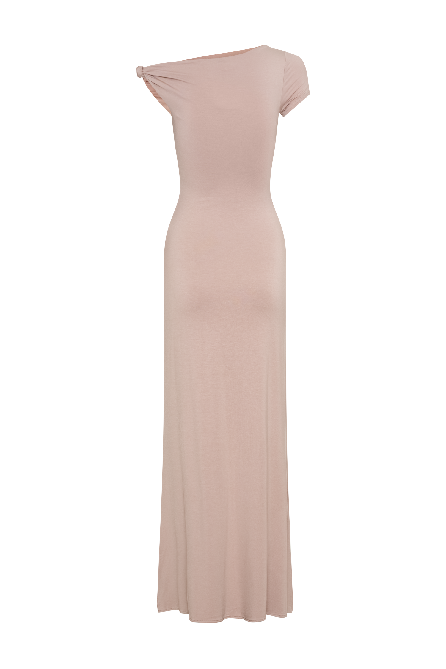 Tamsin Short Sleeve Modal Maxi Dress - Mushroom