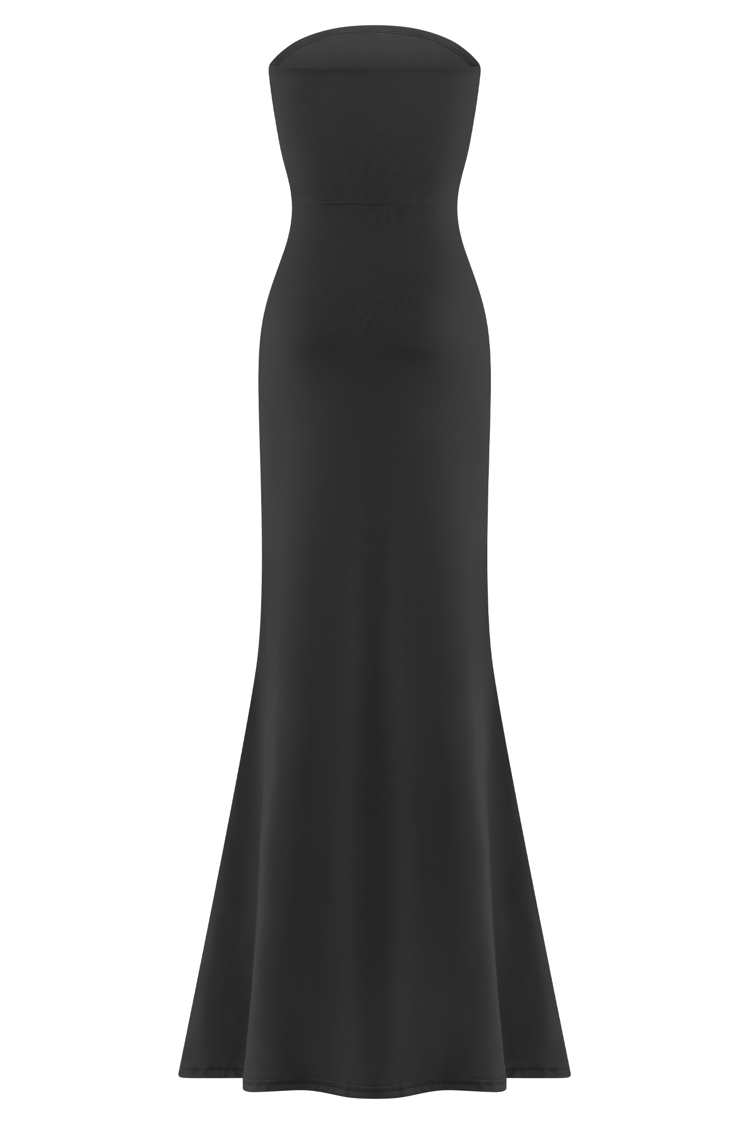 Madison Strapless Slinky Maxi Dress - Black